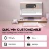imageEPOMAKER QK81 75 Wireless Mechanical Gaming Keyboard QMKVIA Programmable and HotSwappable 81 Keys with Metal Knob 24GhzBTUSB Creamy GasketMount RGB Backlight Black Wisteria SwitchWhite