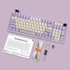 imageEPOMAKER RT100 97 Keys Gasket BT5024GUSBC Mechanical Keyboard with Customizable Display Screen Knob Hot Swappable Socket 5000mAh Battery for WinMacRT100 Grey Wisteria Linear SwitchRT100 Purple