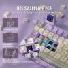 imageEPOMAKER RT100 97 Keys Gasket BT5024GUSBC Mechanical Keyboard with Customizable Display Screen Knob Hot Swappable Socket 5000mAh Battery for WinMacRT100 Grey Wisteria Linear SwitchRT100 Purple