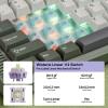 imageEPOMAKER RT85 Wireless Mechanical Keyboard with Joystick ampamp DIY Screen 8000mAh BTUSB24Ghz Gasket 5Layer Paddings HotSwap PBT Keycap 75 Gaming Keyboard Retro White Wisteria LinearArmy Green