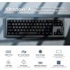 imageEPOMAKER ShadowX Gasket Mechanical Keyboard HotSwap 24ghzBluetoothUSBC Wired Wireless Gaming Keyboard with Screen 3000mAh Battery Poron Foam Black Flamingo Switch