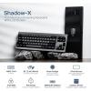 imageEPOMAKER ShadowX Gasket Mechanical Keyboard HotSwap 24ghzBluetoothUSBC Wired Wireless Gaming Keyboard with Screen 3000mAh Battery Poron Foam Black Wisteria Linear Switch