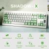 imageEPOMAKER ShadowX Gasket Mechanical Keyboard with Screen Hot Swappable 3 Modes 24ghzBluetoothUSBC Wired Wireless Gaming Keyboard Poron Foam Silicon Pad White Green Wisteria Linear Switch
