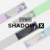 imageEPOMAKER ShadowX Gasket Mechanical Keyboard with Screen Hot Swappable 3 Modes 24ghzBluetoothUSBC Wired Wireless Gaming Keyboard Poron Foam Silicon Pad White Blue Wisteria Linear Switch