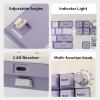 imageEPOMAKER ShadowX Gasket Mechanical Keyboard with Screen Hot Swappable 3 Modes 24ghzBluetoothUSBC Wired Wireless Gaming Keyboard Poron Foam Silicon Pad White Purple Wisteria Linear Switch