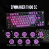imageEPOMAKER TH80 SE Gasket 75 Mechanical Keyboard NKRO Hot Swappable RGB 24Ghz Bluetooth 50 Wired Gaming Keyboard with PoronEVA Foam 4000mah Battery Black Purple Bluebird Switch