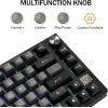imageEPOMAKER TH80 SE Gasket 75 Mechanical Keyboard NKRO Hot Swappable RGB 24Ghz Bluetooth 50 Wired Gaming Keyboard with PoronEVA Foam 4000mah Battery Black Silver Budgerigar Switch