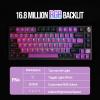 imageEPOMAKER TH80 SE Gasket 75 Mechanical Keyboard NKRO Hot Swappable RGB 24Ghz Bluetooth 50 Wired Gaming Keyboard with PoronEVA Foam 4000mah Battery Black Purple Bluebird Switch