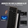imageEPOMAKER Tide65 QMKVIA Wireless Gaming Keyboard 65 Aluminum Mechanical Keyboard Programmable Creamy Keyboard Bluetooth24GhzUSBC with FR4 Plate for WinMac Black Lemon SwitchBlack