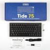 imageEPOMAKER Tide75 QMKVIA Wireless 75 Aluminum Mechanical Keyboard Programmable Creamy Gaming Keyboard Bluetooth24GhzUSBC with FR4 Plate for WinMac Blue Lemon SwitchBlack