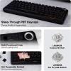 imageEPOMAKER X Aula F65 PRO Wireless Mechanical Gaming Keyboard HotSwap 5Layer Padding Creamy Gasket Knob and ShineThrough PBT Keycap RGB BT24GHzUSBC Black Topographic Icesoul SwitchBlack Topographic