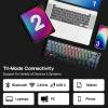 imageEPOMAKER X Aula F65 PRO Wireless Mechanical Gaming Keyboard HotSwap 5Layer Padding Creamy Gasket Knob and ShineThrough PBT Keycap RGB BT24GHzUSBC Black Topographic Icesoul SwitchGradient Grey