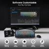imageEPOMAKER X Aula F65 PRO Wireless Mechanical Gaming Keyboard HotSwap 5Layer Padding Creamy Gasket Knob and ShineThrough PBT Keycap RGB BT24GHzUSBC Black Topographic Icesoul SwitchGradient Grey