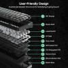 imageEPOMAKER X Aula F65 PRO Wireless Mechanical Gaming Keyboard HotSwap 5Layer Padding Creamy Gasket Knob and ShineThrough PBT Keycap RGB BT24GHzUSBC Black Topographic Icesoul SwitchGradient Grey