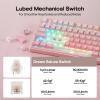 imageEPOMAKER X Aula F75 75 Wireless Gaming Keyboard Bluetooth24GHzUSBC Hot Swappable Creamy Mechanical Keyboard with 5Layer PaddingampampKnob NKRO RGB PinkPink