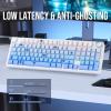 imageEPOMAKER X Aula F99 PRO Wireless Gaming Keyboard with 8000mAh Battery Hot Swappable Creamy Keyboard 24GHzTypeCBT50 NKRO RGB Backlit for WinMacGaming Blue GradientBlue Gradient