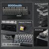 imageEPOMAKER X Aula F99 PRO Wireless Gaming Keyboard with 8000mAh Battery Hot Swappable Creamy Keyboard 24GHzTypeCBT50 NKRO RGB Backlit for WinMacGaming Blue GradientBlack Gradient