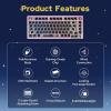 imageEPOMAKER x LEOBOG Hi75 Aluminum Alloy Wired Gaming Keyboard Barebones Kit 75 GasketMounted RGB Creamy Keyboard Hotswap with ModeSwitching Knob for WinMac PinkPink