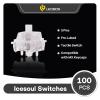 imageEPOMAKER x LEOBOG Icesoul Keyboard Switches 100 Pcs 30gf Tactile Switch Set Factory Lubed 5Pin Switch with POM Stem LED Slot for Mechanical Gaming Keyboard Compatible with MX Keycaps