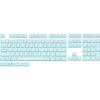 imageEPOMAKER AegisSil Keycap Set Silicone Material Cherry Profile 113 Keys 657596Full Size Custom Keyboard Keycaps Set for Cherry MX Kailh Outemu Gateron Mechanical Gaming Keyboard WhiteBlue
