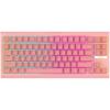 imageEPOMAKER G84 80 RGB Gaming Mechanical Keyboard 24GHz TypeCBT Wireless Keyboard QMKVIA Programmable HotSwappable NKRO with Shine Through PBT Keycaps for Gamers Black Clear SwitchPink