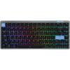 imageEPOMAKER Luma84 Low Profile Aluminum Mechanical Keyboard QMKVIA Programmable TriMode Wireless WinMACLinux Compatible RGB Backlight WhiteampampPurple Gateron LowProfile Red SwitchBlackBlue