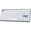 imageEPOMAKER Luma84 Low Profile Aluminum Mechanical Keyboard QMKVIA Programmable TriMode Wireless WinMACLinux Compatible RGB Backlight WhiteampampPurple Gateron LowProfile Red SwitchWhitePurple