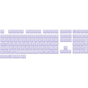 imageEPOMAKER AegisSil Keycap Set Silicone Material Cherry Profile 113 Keys 657596Full Size Custom Keyboard Keycaps Set for Cherry MX Kailh Outemu Gateron Mechanical Gaming Keyboard WhitePurple