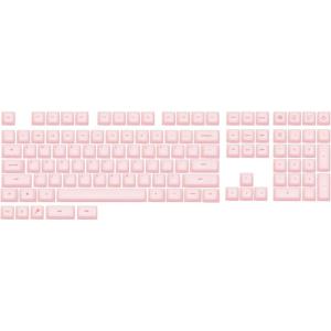 imageEPOMAKER AegisSil Keycap Set Silicone Material Cherry Profile 113 Keys 657596Full Size Custom Keyboard Keycaps Set for Cherry MX Kailh Outemu Gateron Mechanical Gaming Keyboard WhitePink