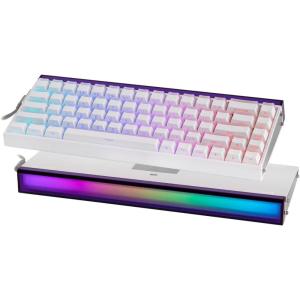 imageEPOMAKER Aula Hero 68 HE Wired Magnetic Gaming Keyboard 001mm Adjustable Actuation Rapid Hall Effect Switch 8kHz Polling 5Layer Sound Dampening RGB Box ampamp Backlight PurpleWhite Lighthouse