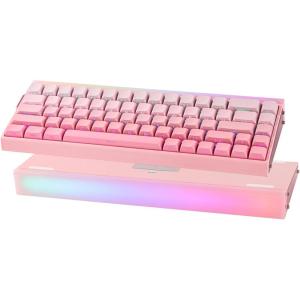 imageEPOMAKER Aula Hero 68 HE Wired Magnetic Gaming Keyboard 001mm Adjustable Actuation Rapid Hall Effect Switch 8kHz Polling 5Layer Sound Dampening RGB Box ampamp Backlight PurplePink