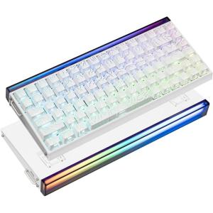 imageEPOMAKER Aula Hero84 HE Wired Hall Effect Keyboard with RGB Lightbox 001mm Adjustable Actuation 8KHz Polling 0125ms Latency Snap Key SOCD Magnetic Gaming Keyboard White TopographicWhite Topographic