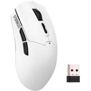 imageEPOMAKER Click Lite Wireless Gaming Mouse 800 to 12000 DPI Adjustable PAW3311 Sensor 500mAh 59g 24GBTUSBC Rechargeable Wireless Mouse with 5 Programmable Buttons for PCMacLinux WhiteWhite