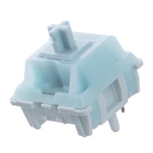 imageEPOMAKER Creamy Jade 45gf Gaming Keyboard Switches 100 PCS Linear Switch 5Pin PreLubed Switch with PCPA66 Case POK Stem Compatible with MX Keycaps for Mechanical Keyboard