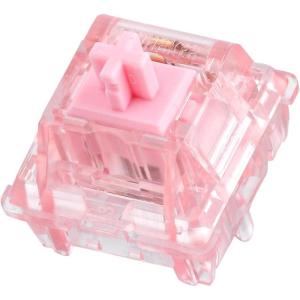 imageEPOMAKER Dawn Pink 38gf Linear Mechanical Keyboard Switch 5 Pins Switch Set with POM Stem Translucent PC Housing 30 Pieces for Gaming DIY KeyboardDawn Pink