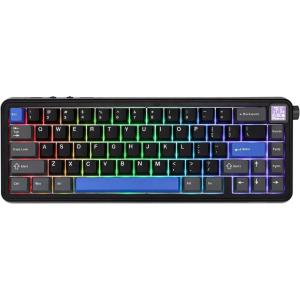 imageEPOMAKER HE65 Mag Wireless Magnetic Keyboard with Knob and Screen 8K Polling Rate in 24Ghz and Wired ActuationAdjustable Hall Effect Switch 8000mAh Battery Creamy GasketMount BlackBlack