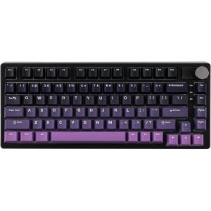 imageEPOMAKER HE75 Mag Wireless Gaming Keyboard with Hall Effect Switch and Changeable Knob Module Rapid Fast Magnetic Keyboard with Adjustable Trigger USBC24GBluetooth RGB Backlit Black PurpleBlack Purple