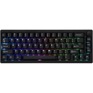 imageEPOMAKER P65 QMKVIA Wireless Aluminum Gaming Keyboard GasketMount Bluetooth24GhzUSBA to C Hot Swappable NKey Rollover for MacPCPSXbox Khaki Wisteria Linear SwitchBlack