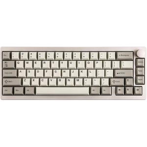imageEPOMAKER P65 QMKVIA Wireless Aluminum Gaming Keyboard GasketMount Bluetooth24GhzUSBA to C Hot Swappable NKey Rollover for MacPCPSXbox Khaki Wisteria Linear SwitchKhaki