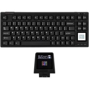 imageEPOMAKER RT80 75 Wireless Gaming Keyboard with Touch Screen and Mini Display TriMode Mechanical Keyboard Hotswap Creamy Sound NKRO for Office Game Black Wisteria Linear SwitchBlack