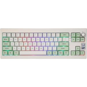 imageEPOMAKER ShadowX Gasket Mechanical Keyboard with Screen Hot Swappable 3 Modes 24ghzBluetoothUSBC Wired Wireless Gaming Keyboard Poron Foam Silicon Pad White Green Wisteria Linear Switch
