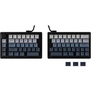 imageEPOMAKER Split70 Wireless Ergonomic Keyboard with QMKVIA and Knob Mechanical Gaming Keyboard with RGB HotSwap Creamy Linear Switch PBT Keycap Mac Modifier Gasket 70 Split Layout BlackBlack