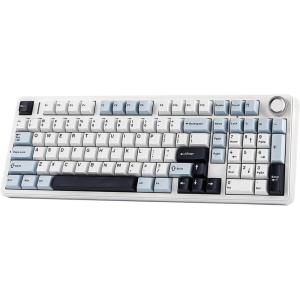 imageEPOMAKER X Aula F99 PRO Wireless Gaming Keyboard with 8000mAh Battery Hot Swappable Creamy Keyboard 24GHzTypeCBT50 NKRO RGB Backlit for WinMacGaming Blue GradientBlueWhite