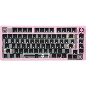 imageEPOMAKER x LEOBOG Hi75 Aluminum Alloy Wired Gaming Keyboard Barebones Kit 75 GasketMounted RGB Creamy Keyboard Hotswap with ModeSwitching Knob for WinMac PinkPink