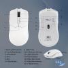 imageEPOMAKER Click Gaming Mouse Wireless 24GhzBluetoothTypeC 800 to 42000 DPI Adjustable 8K Polling Rate 500mAh Lightweight Optical Mouse for PCMacLinux WhiteWhite