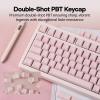 imageEPOMAKER Creamy Jade PBT Keycaps 142 Keys Double Shot Cherry Profile 607596Full Size Custom Keyboard Keycaps Set for Mechanical Gaming Keyboard BluePink