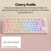 imageEPOMAKER Creamy Jade PBT Keycaps 142 Keys Double Shot Cherry Profile 607596Full Size Custom Keyboard Keycaps Set for Mechanical Gaming Keyboard BluePink