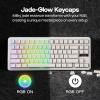 imageEPOMAKER Creamy Jade PBT Keycaps 142 Keys Double Shot Cherry Profile 607596Full Size Custom Keyboard Keycaps Set for Mechanical Gaming Keyboard BlueWhite