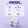 imageEPOMAKER Wisteria Tactile Mechanical Keyboard Switches Set 5 Pin Factory Lubed 30 Pieces Switch with POM PTFE Stem 204mm Spring Compatible with MX Keycaps for Gaming Keyboard DIYWisteria Linear