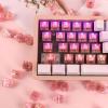 imageEPOMAKER Wisteria Tactile Mechanical Keyboard Switches Set 5 Pin Factory Lubed 30 Pieces Switch with POM PTFE Stem 204mm Spring Compatible with MX Keycaps for Gaming Keyboard DIYDawn Pink
